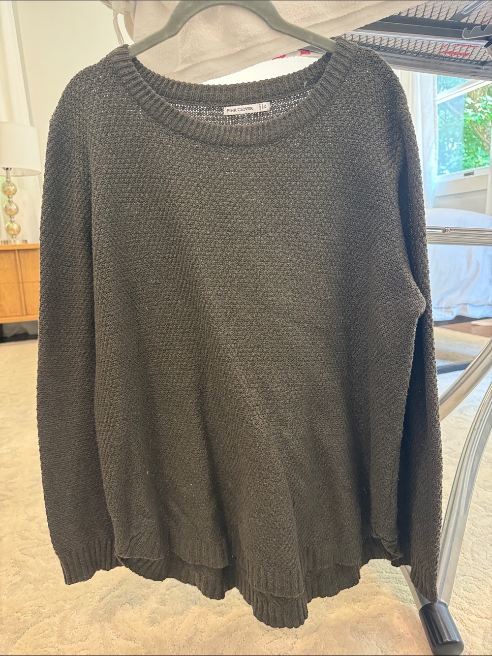 Pink Clover Women's Olive Green Round Neck Sweater